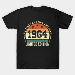 Vintage 1964 Birthday Gift Idea Retro 60th Bday T-Shirt